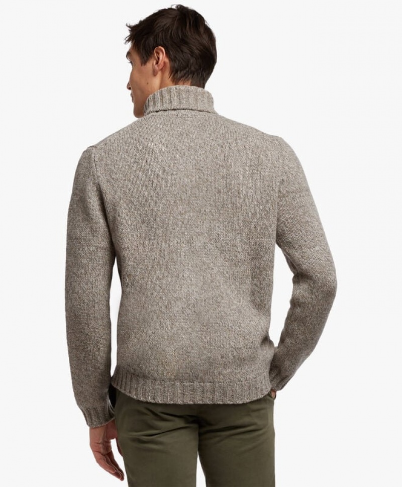 Light Grey Brooks Brothers Lambswool Rollneck Men Sweaters | SCT-127638