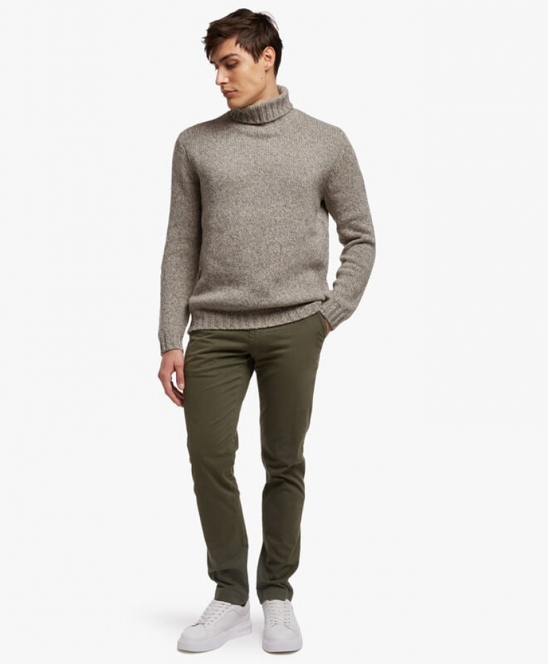 Light Grey Brooks Brothers Lambswool Rollneck Men Sweaters | SCT-127638