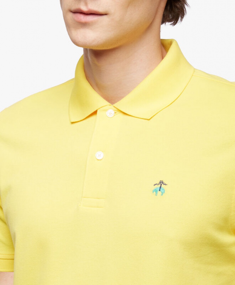 Light Yellow Brooks Brothers Golden Fleece Original Fit Stretch Supima Men Polo | HMA-873251