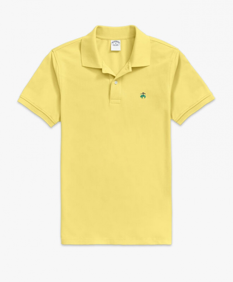 Light Yellow Brooks Brothers Golden Fleece Original Fit Stretch Supima Men Polo | HMA-873251