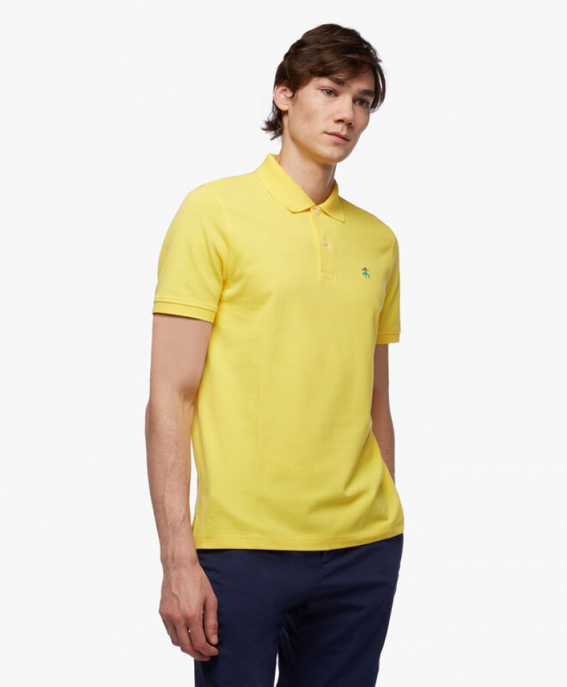 Light Yellow Brooks Brothers Golden Fleece Original Fit Stretch Supima Men Polo | HMA-873251