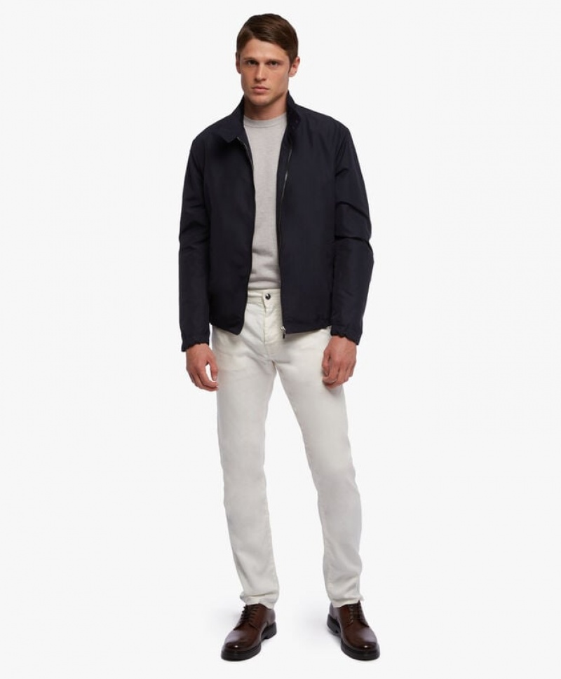 Navy Brooks Brothers Blouson Men Jackets | LGD-620913