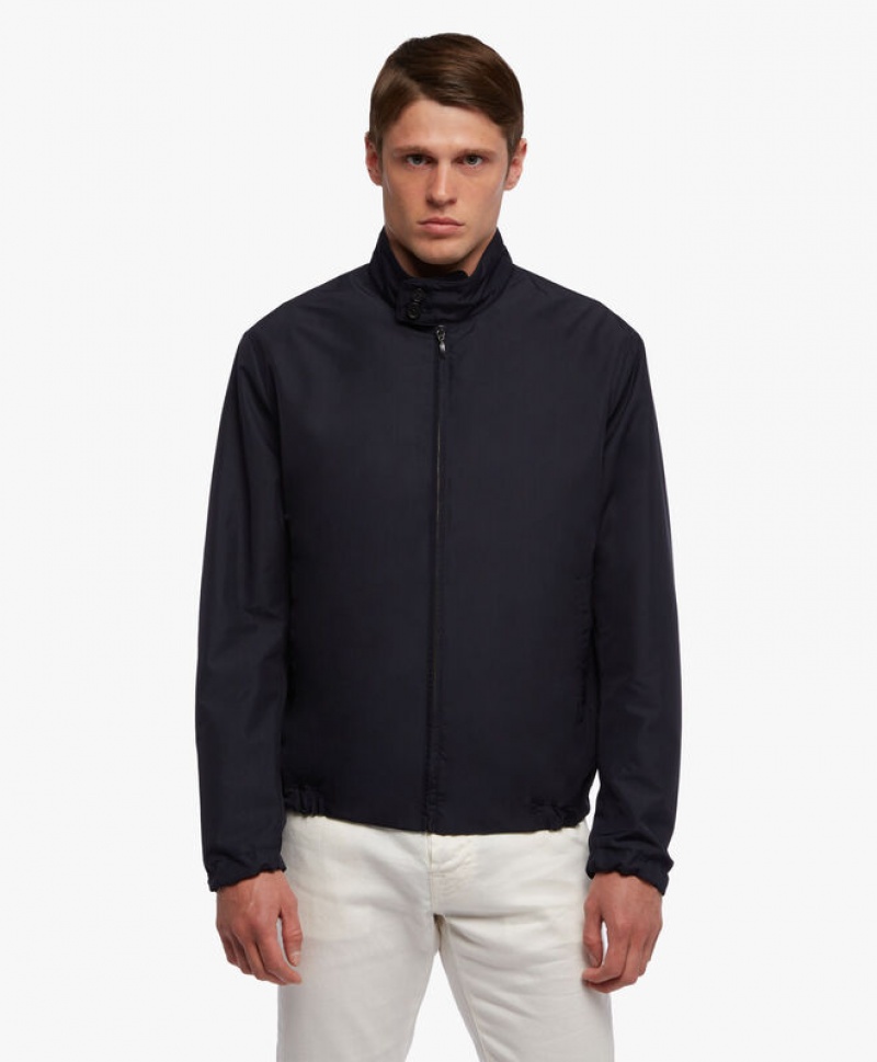 Navy Brooks Brothers Blouson Men Jackets | LGD-620913