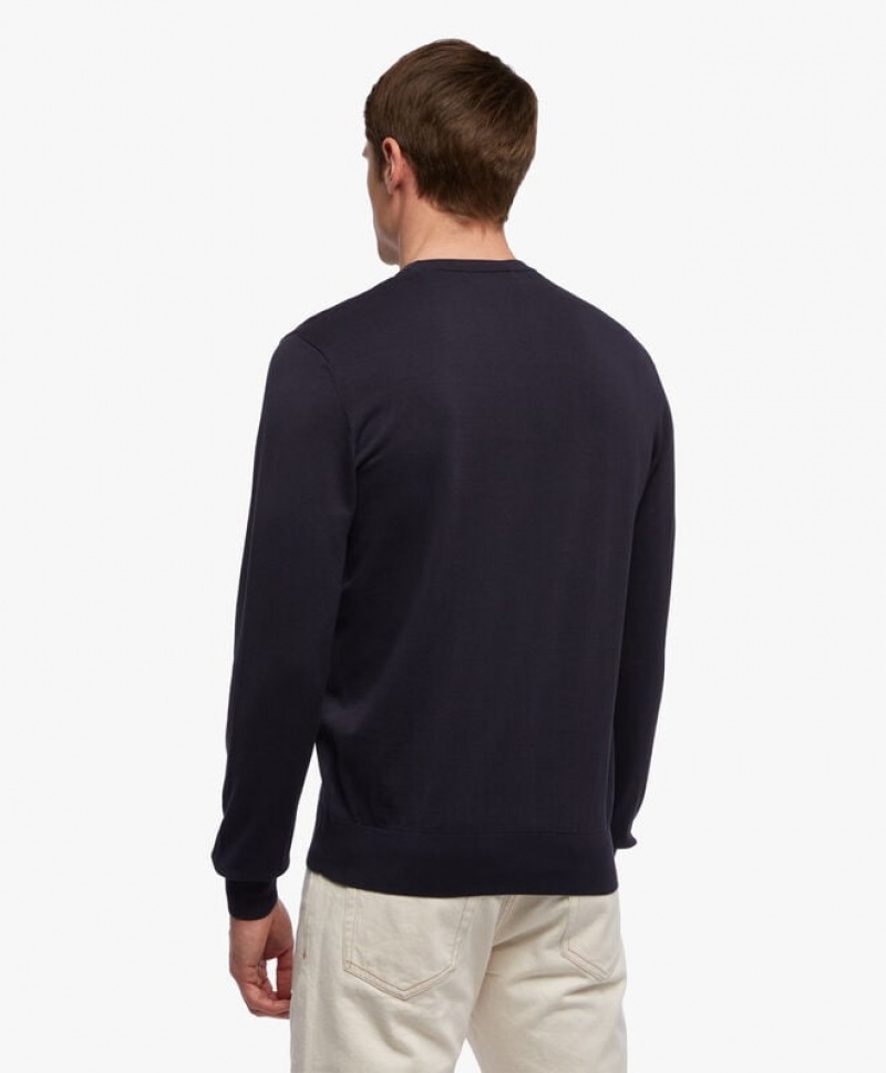 Navy Brooks Brothers Cotton Men Sweaters | UXV-792586