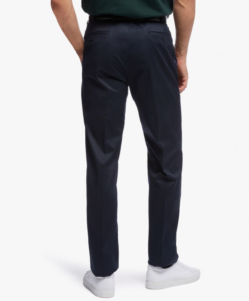 Navy Brooks Brothers Milano Slim-fit Advantage Chino Men Casual Pants | VON-359704