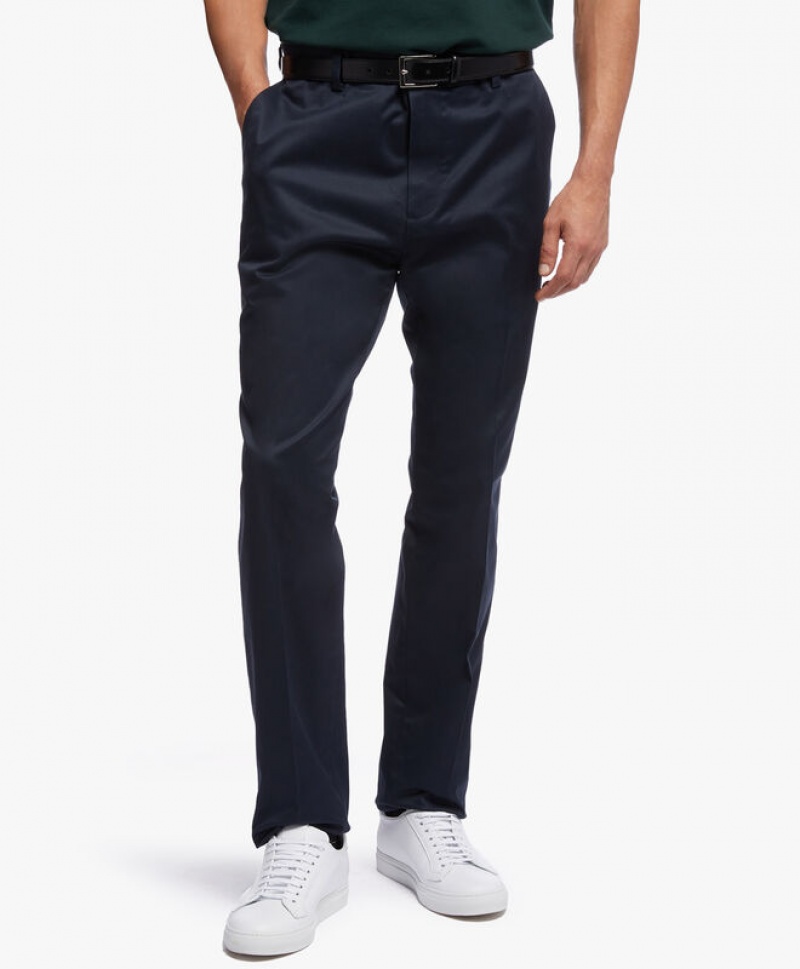 Navy Brooks Brothers Milano Slim-fit Advantage Chino Men Casual Pants | VON-359704