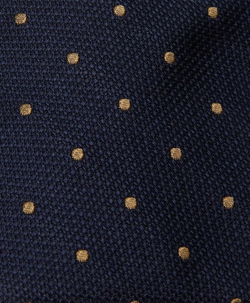 Navy Brooks Brothers Silk Polka Dot Men Ties | KCL-128069