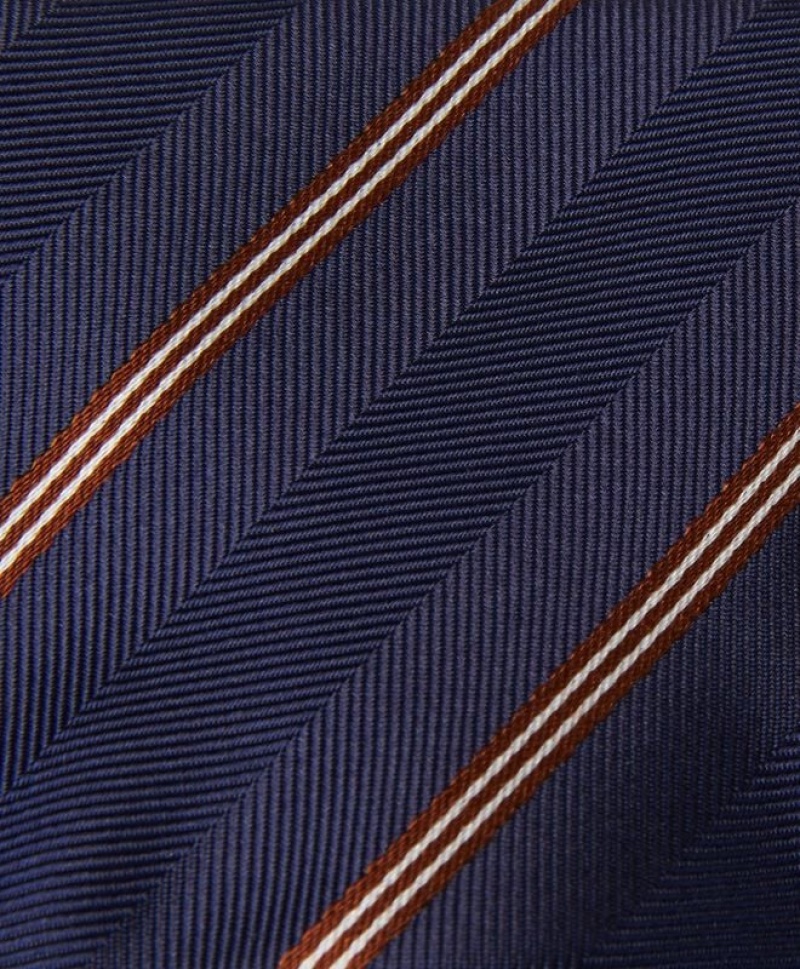 Navy Brooks Brothers Silk Regimental Men Ties | KDO-602418