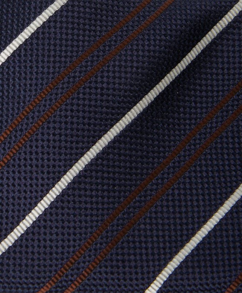 Navy Brooks Brothers Silk Regimental Men Ties | JHO-915207