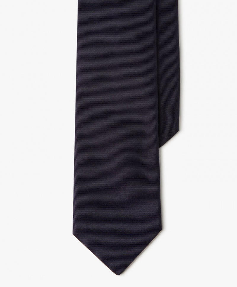 Navy Brooks Brothers Silk Solid Men Ties | KHZ-815049