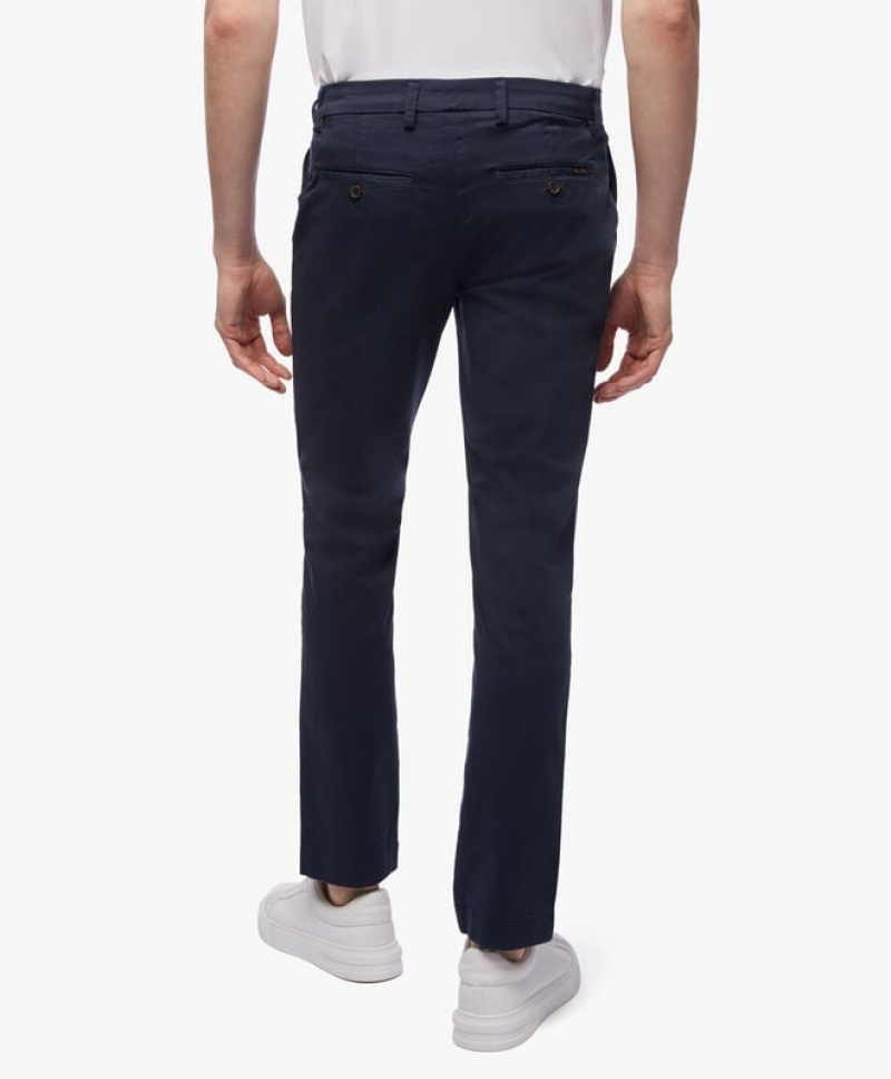 Navy Brooks Brothers Stretch Cotton Chinos Men Casual Pants | EGU-901847