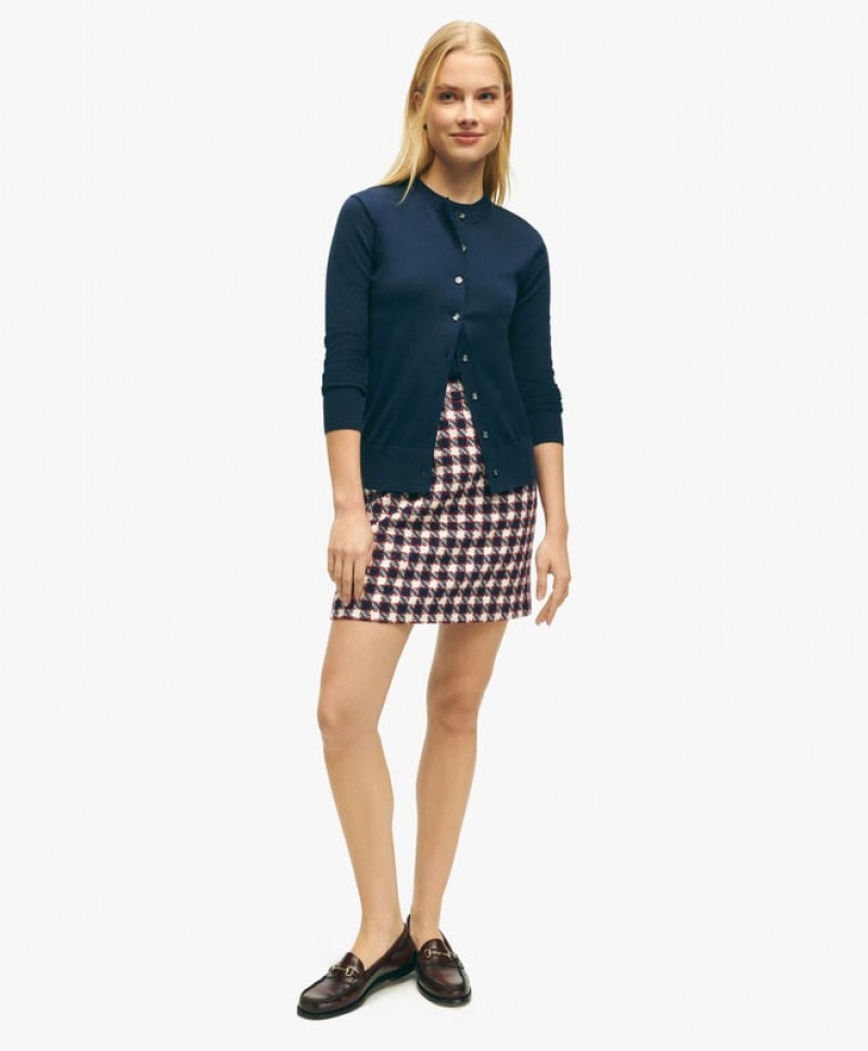 Navy Brooks Brothers Supima Cotton Women Sweaters | XRL-693802