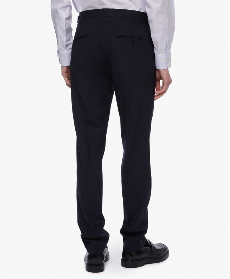 Navy Brooks Brothers Wool-Blend Men Suits | TEG-257943