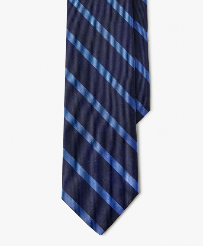 Navy / Blue Brooks Brothers Silk Regimental Men Ties | DJI-154730