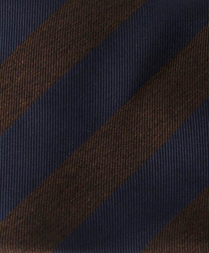 Navy / Brown Brooks Brothers Silk Regimental Men Ties | PFW-475210