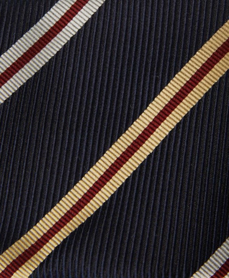 Navy / Red Brooks Brothers Silk Regimental Men Ties | RSY-709524