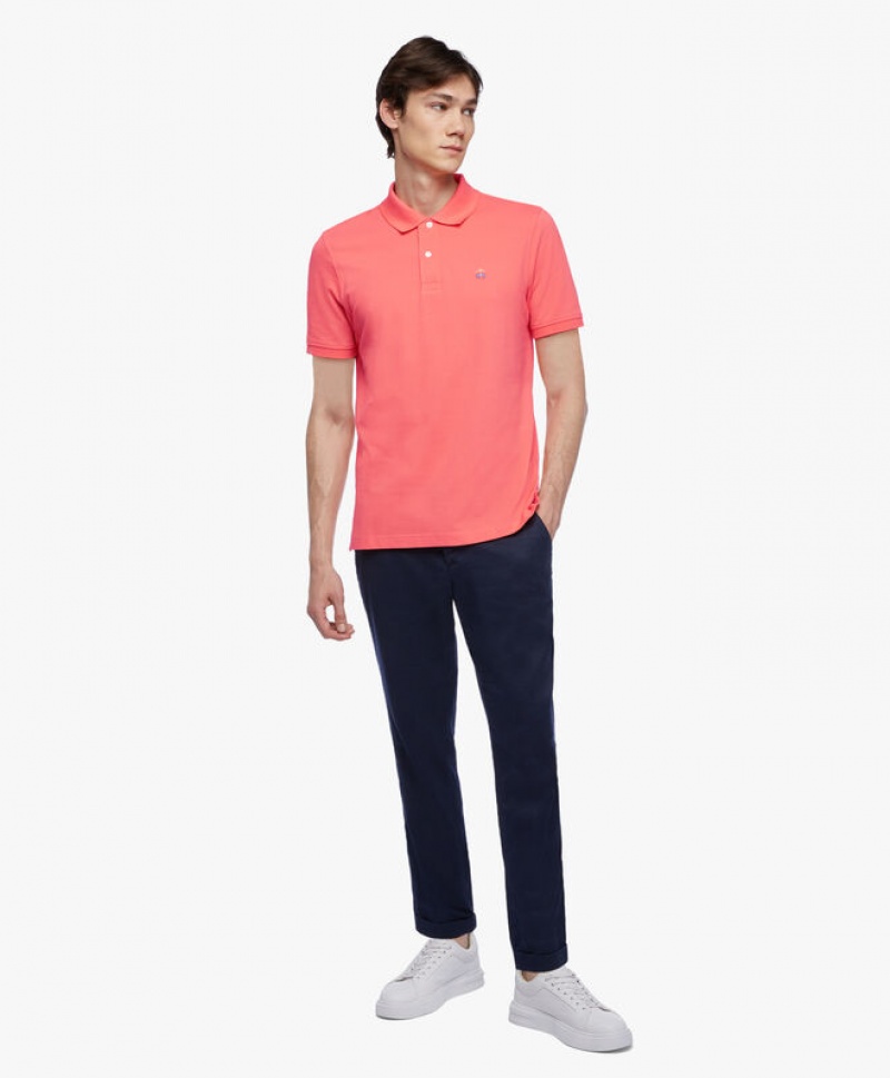 Orange Brooks Brothers Golden Fleece Original Fit Stretch Supima Men Polo | WSE-205317