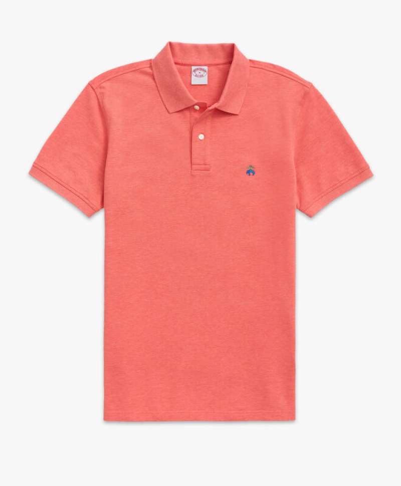 Orange Brooks Brothers Golden Fleece Original Fit Stretch Supima Men Polo | WSE-205317