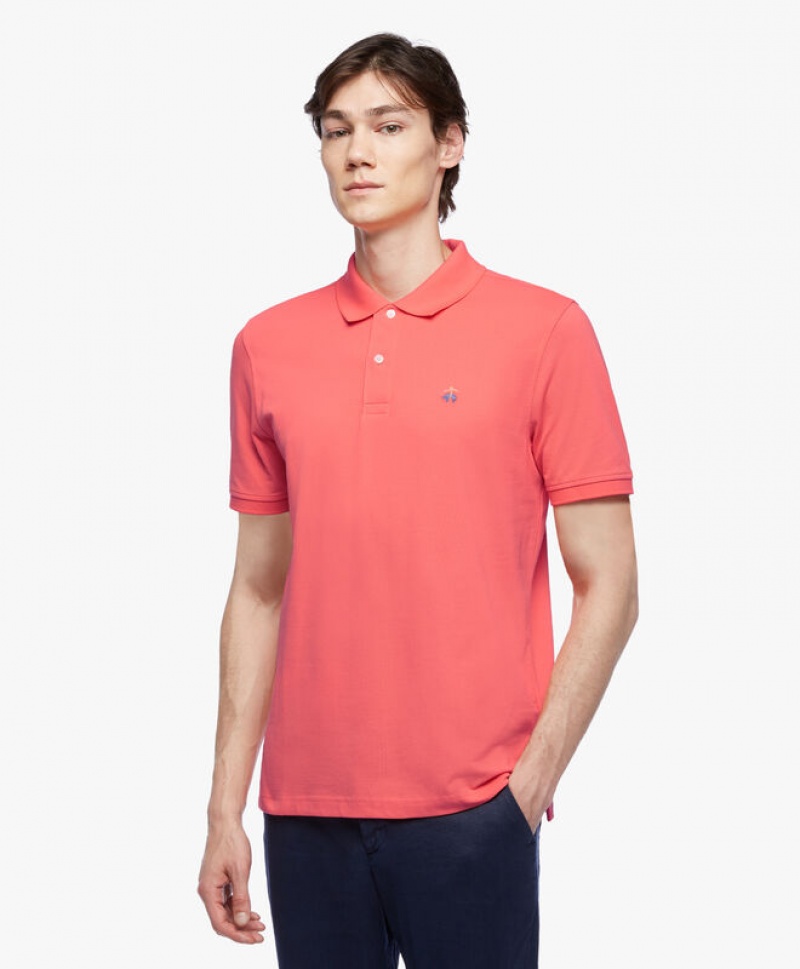 Orange Brooks Brothers Golden Fleece Original Fit Stretch Supima Men Polo | WSE-205317