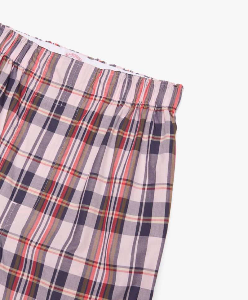 Pink Brooks Brothers Cotton Poplin Madras Men Underwear | QBH-048952