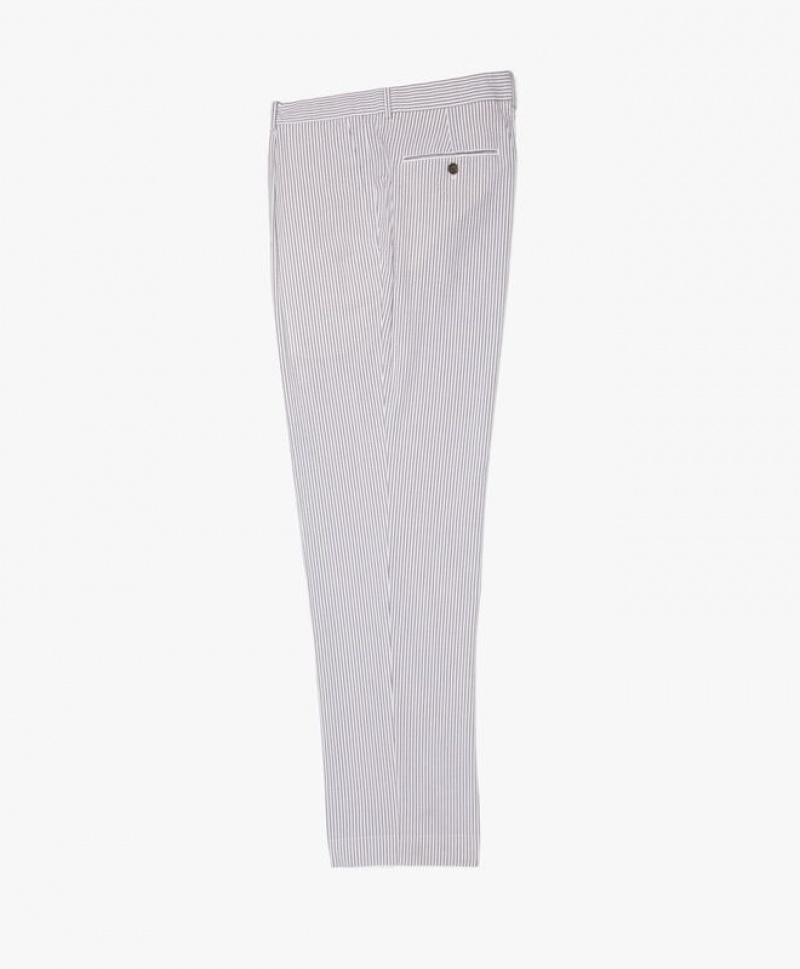 Pink Brooks Brothers Cotton Seersucker Pleated Men Trousers | NMA-540837