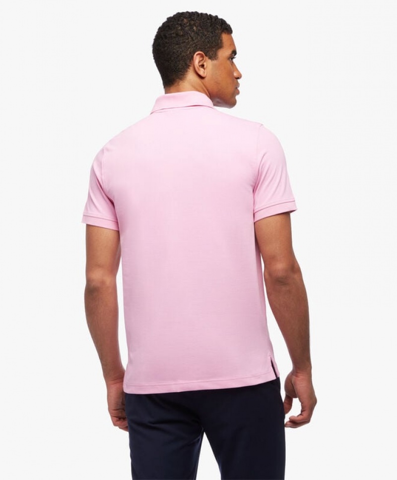 Pink Brooks Brothers Golden Fleece Slim Fit Stretch Supima Men Polo | YPK-289701