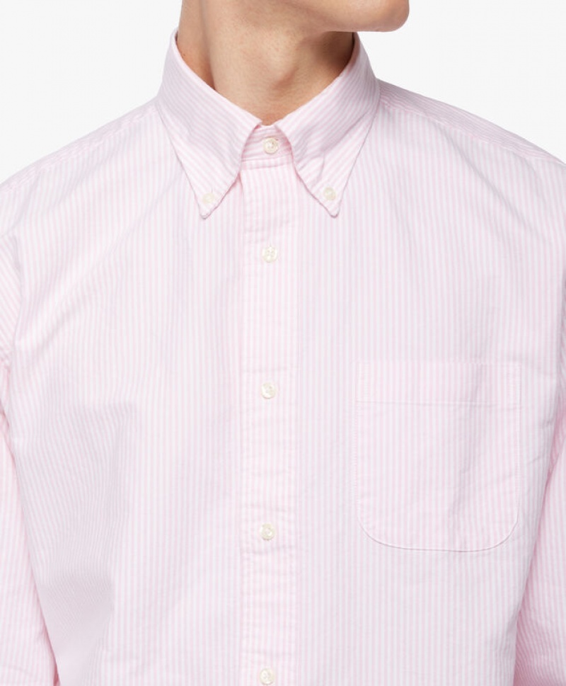 Pink Brooks Brothers Original Button-Down Striped Oxford Men Shirts | YJX-870913