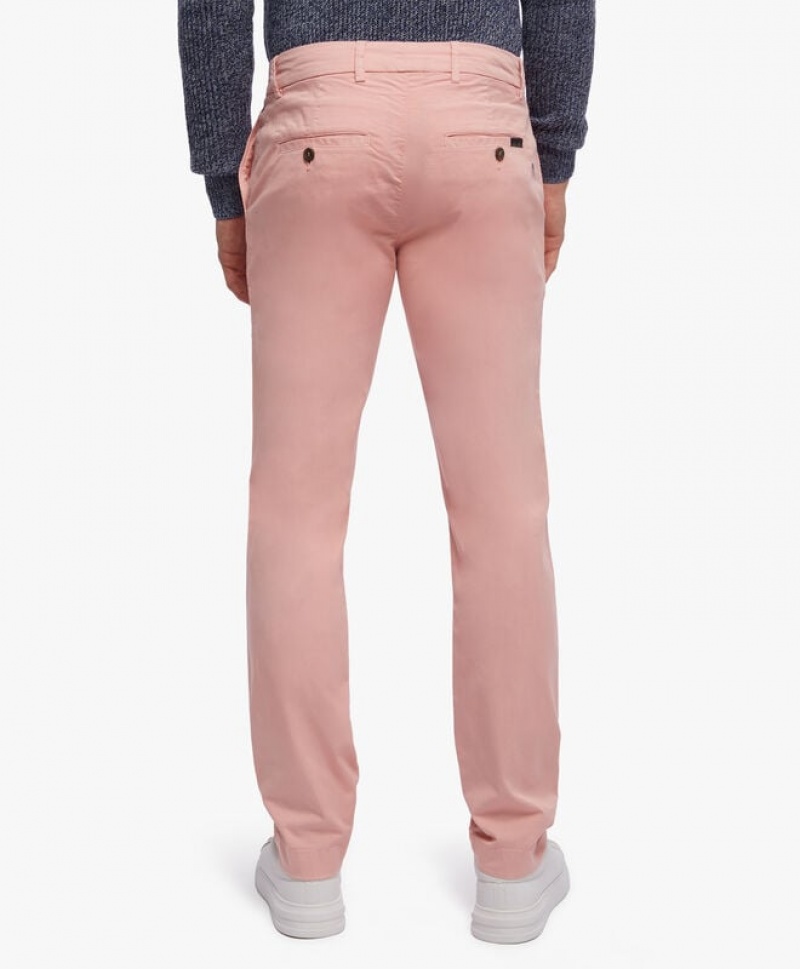 Pink Brooks Brothers Stretch Cotton Chinos Men Casual Pants | GOR-186059