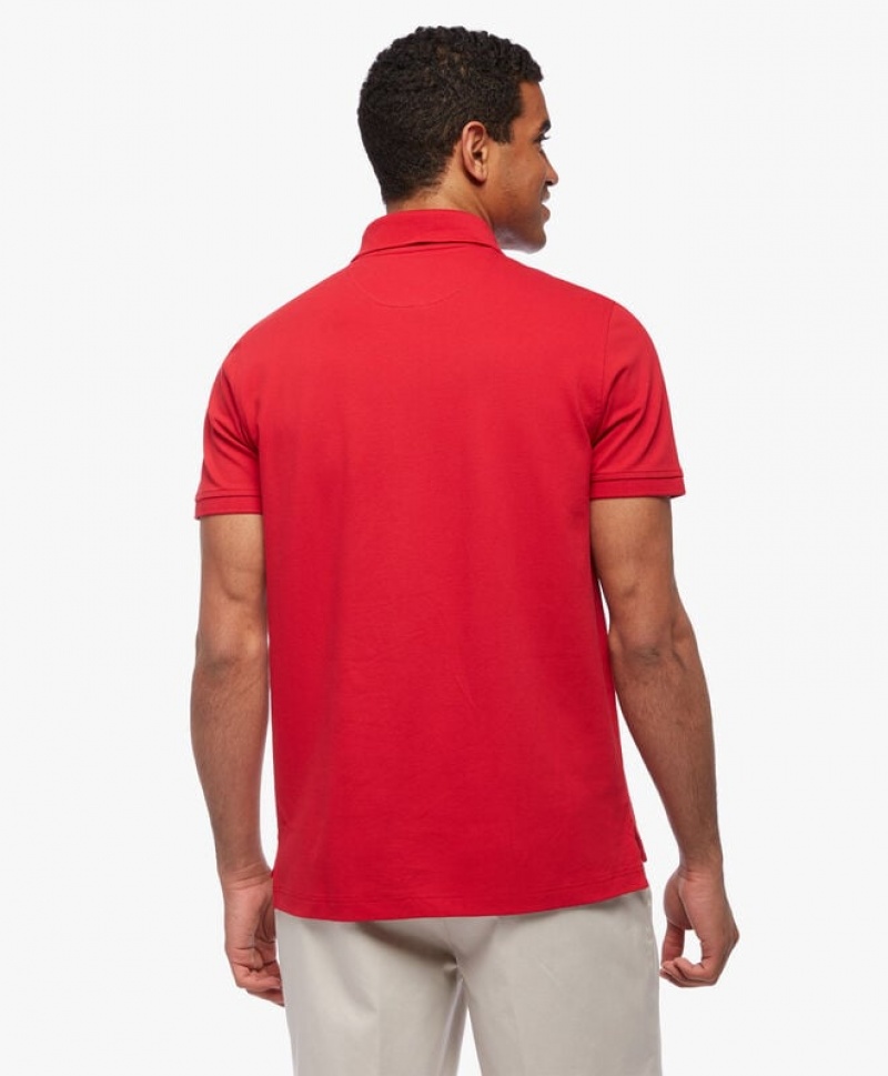 Red Brooks Brothers Golden Fleece Slim Fit Stretch Supima Men Polo | ILH-271865