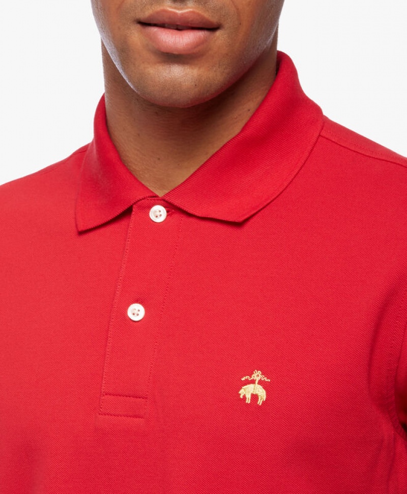 Red Brooks Brothers Golden Fleece Slim Fit Stretch Supima Men Polo | ILH-271865