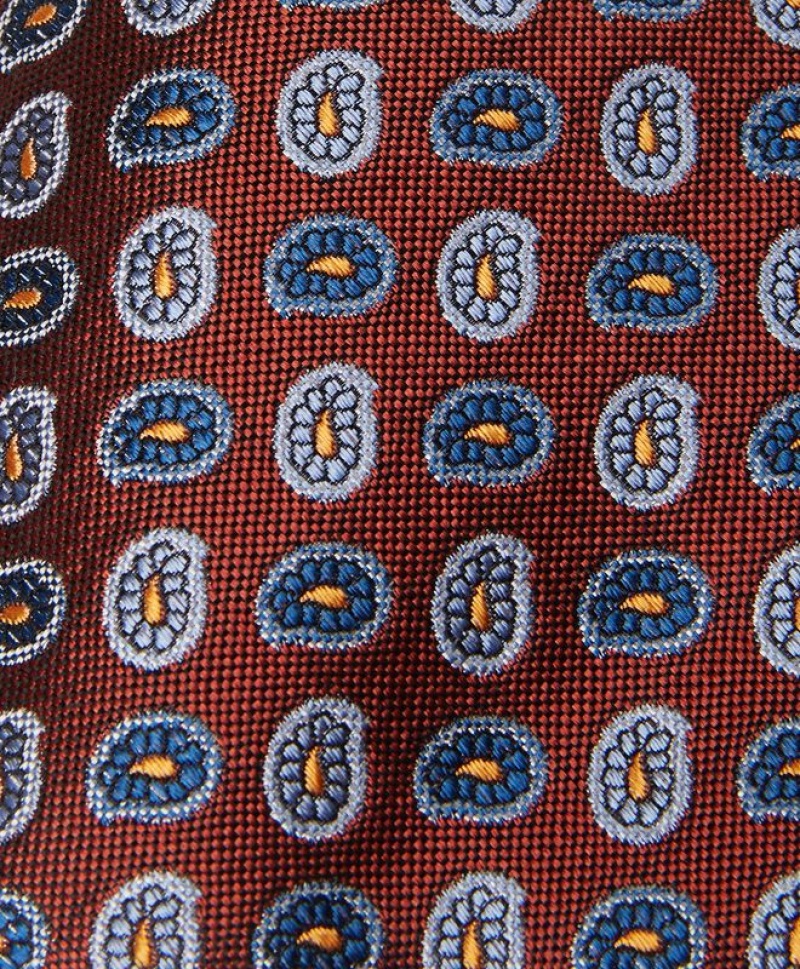 Red Brooks Brothers Silk Paisley Men Ties | RKH-401875