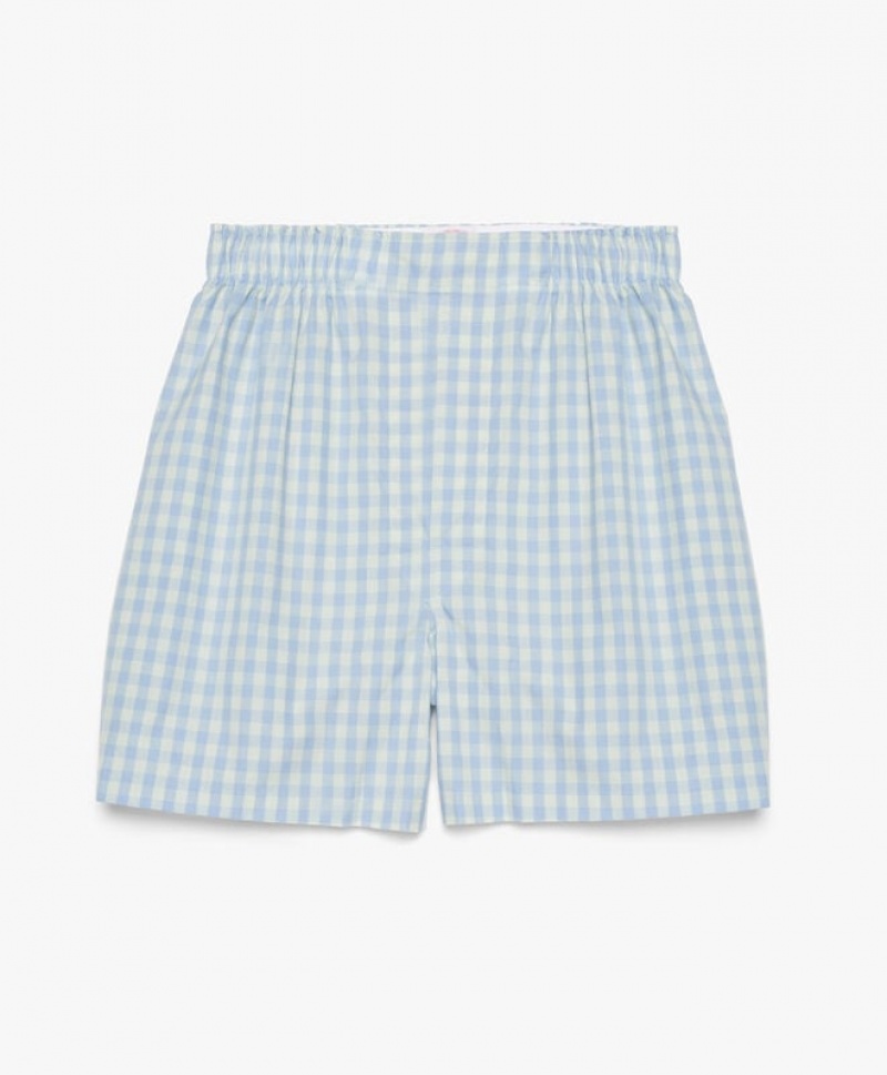 Turquoise / Light Turquoise Brooks Brothers Cotton Broadcloth Gingham Men Underwear | QUT-065329