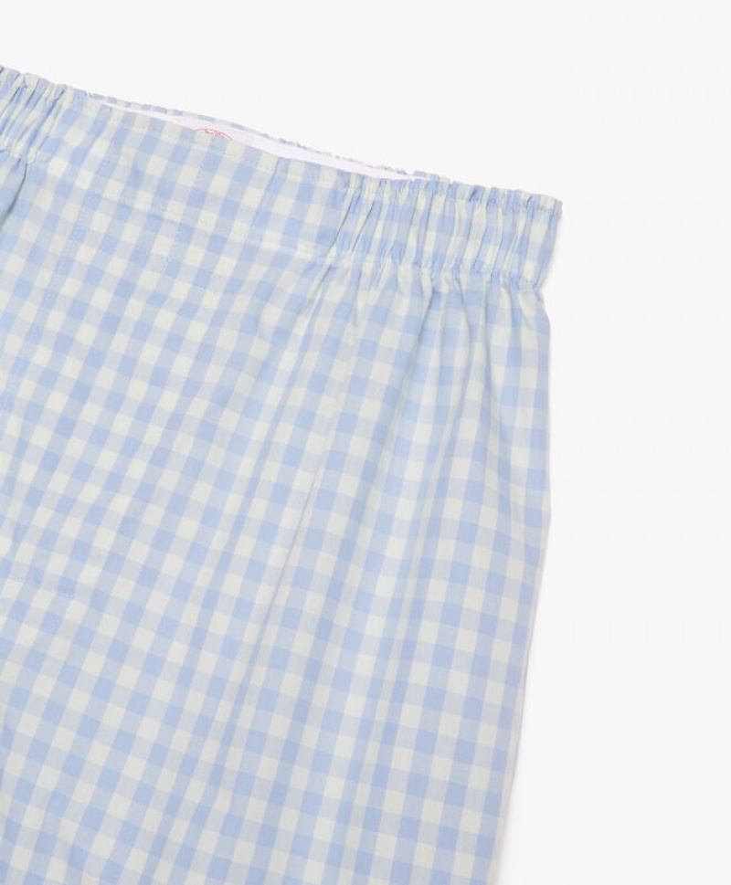 Turquoise / Light Turquoise Brooks Brothers Cotton Broadcloth Gingham Men Underwear | QUT-065329