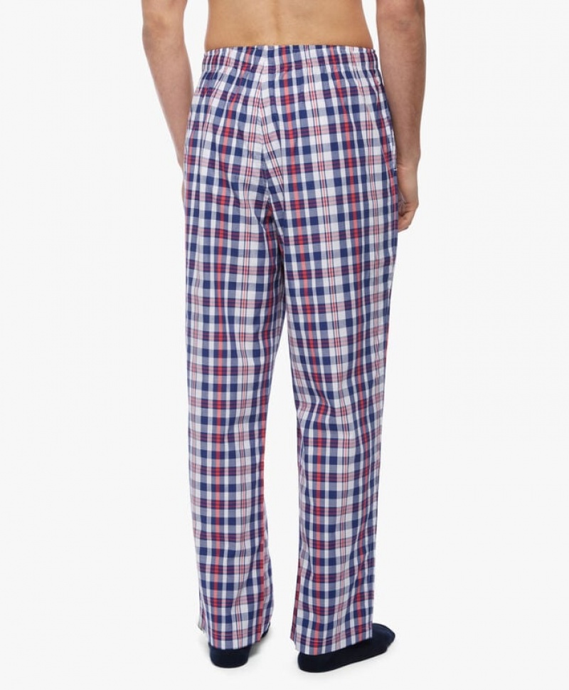 White Brooks Brothers Cotton Madras Lounge Men Nightwear | FBT-720314