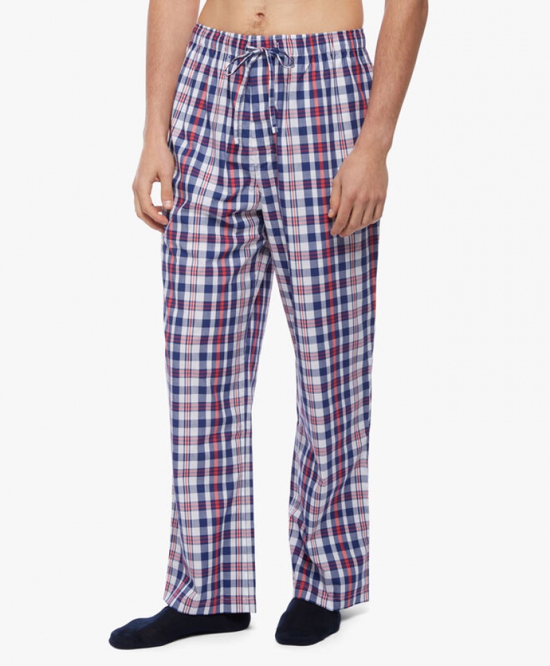 White Brooks Brothers Cotton Madras Lounge Men Nightwear | FBT-720314