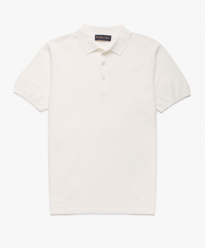 White Brooks Brothers Cotton Men Sweaters | TNY-801234