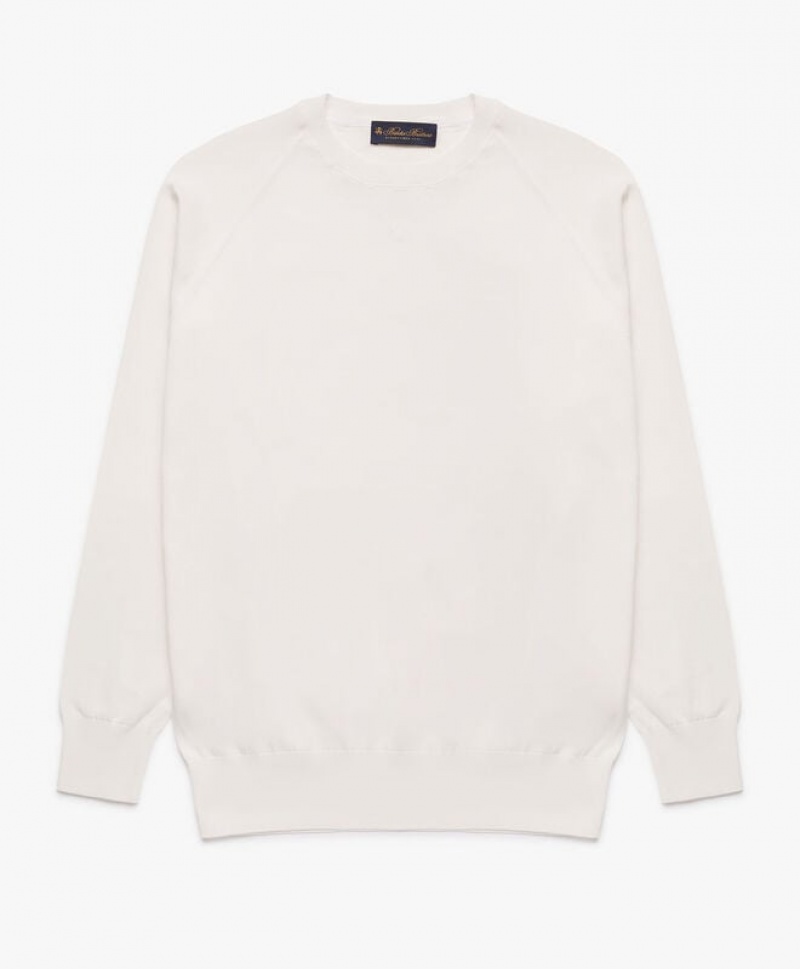 White Brooks Brothers Cotton Men Sweatshirts | ARY-503974