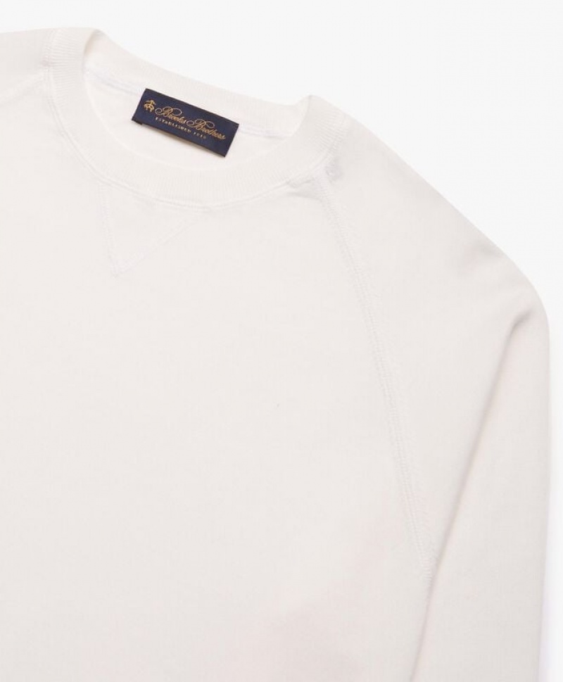 White Brooks Brothers Cotton Men Sweatshirts | ARY-503974