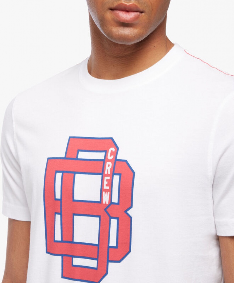 White Brooks Brothers Graphic Men T-shirts | RWD-197204