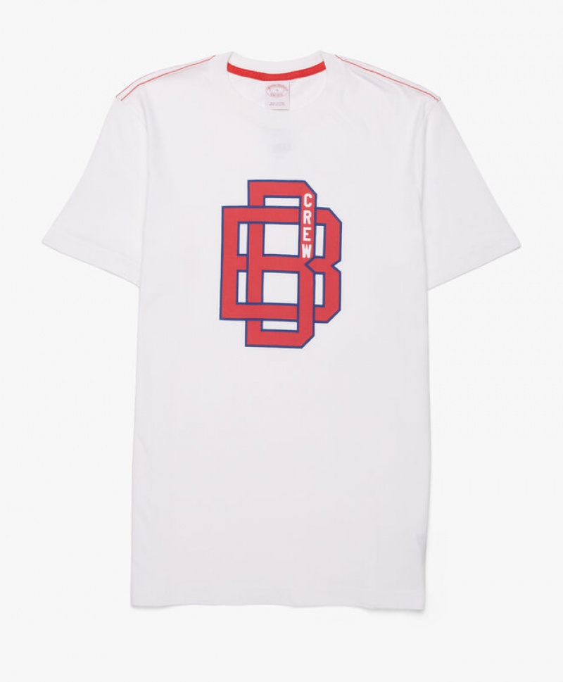 White Brooks Brothers Graphic Men T-shirts | RWD-197204