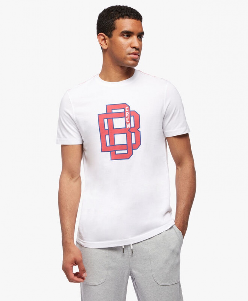 White Brooks Brothers Graphic Men T-shirts | RWD-197204