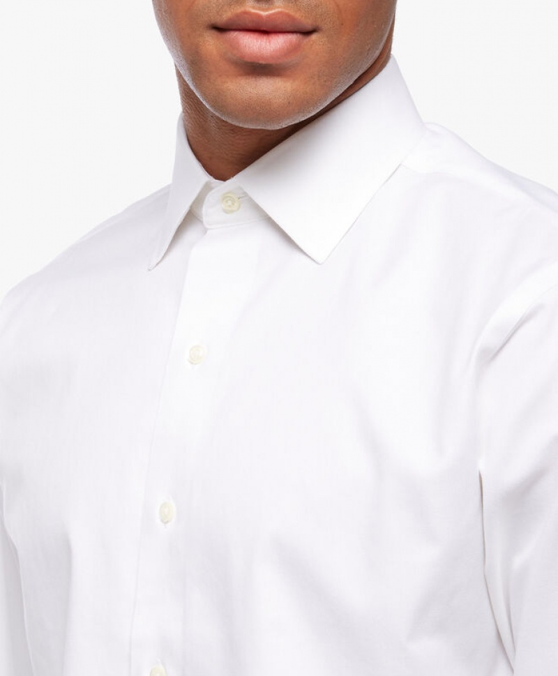 White Brooks Brothers Regular Fit White Non-Iron Ainsley Collar Men Shirts | MWK-145267