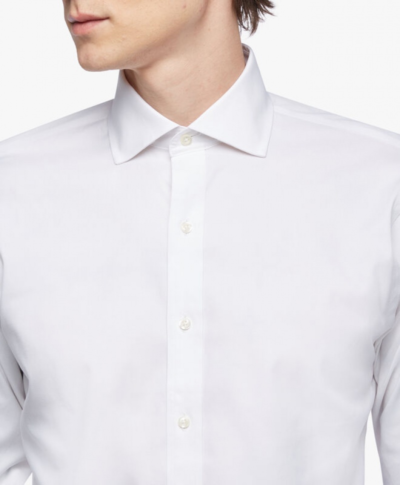 White Brooks Brothers Regular Fit White Non-Iron Ainsley Collar Men Shirts | OGR-560348