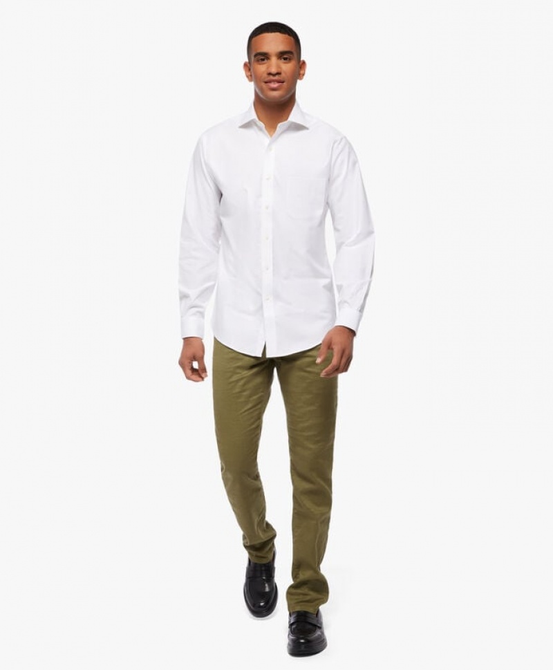 White Brooks Brothers Regular Fit White Non-Iron Spread Collar Men Shirts | OYW-914025