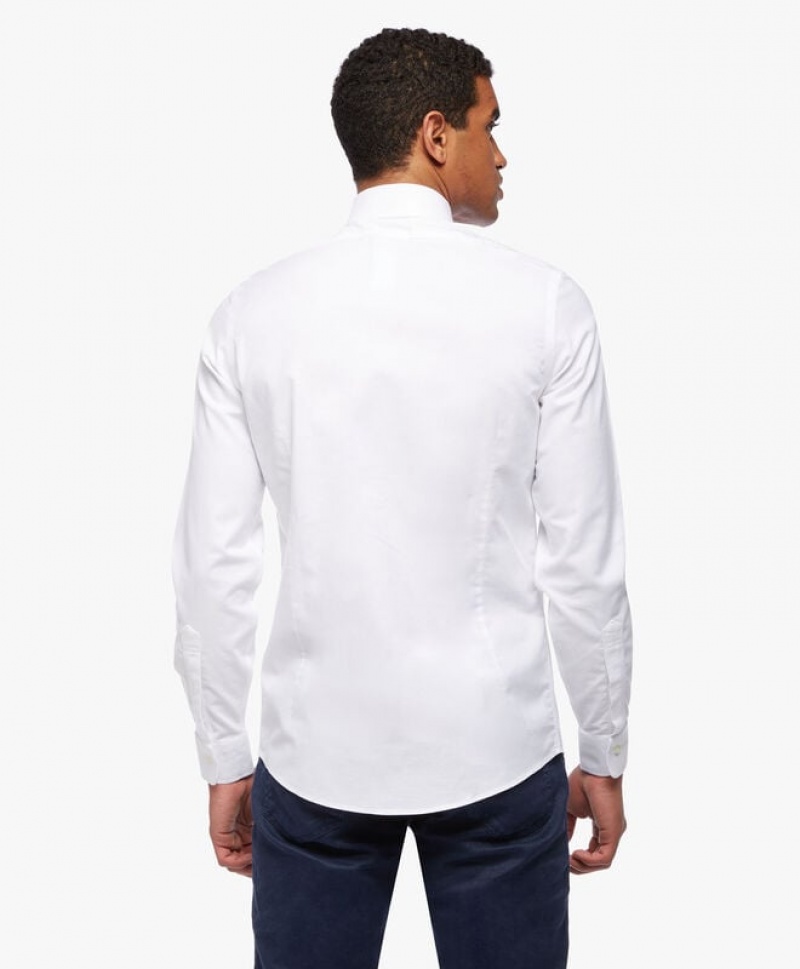 White Brooks Brothers Slim Fit White Non-Iron Ainsley Collar Men Shirts | HFW-146295