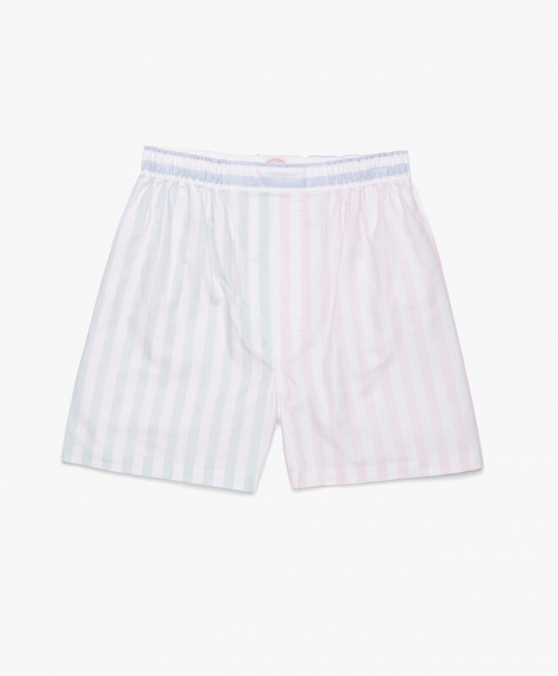 White / Pink Brooks Brothers Cotton Oxford Stripe Men Underwear | ACN-062987